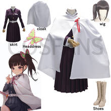 Anime Demon Slayer Kimetsu no Yaiba Kanao Tsuyuri Kanawo Uniform Cosplay Costume Women Kimono Party Dress Full set Wig and Shoes 2024 - buy cheap