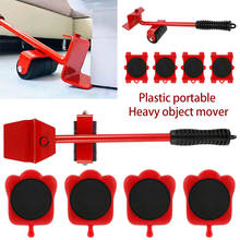 5PCS Plastic Portable Heavy Object Mover Professional Furniture Transport Lifter Tool Set Wheel Bar Roller Moving Hand Tools 2024 - buy cheap