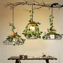 Lámpara colgante de plantas y flores del norte de Europa, luz creativa para jardín, Bar, comedor, balcón, moderna 2024 - compra barato