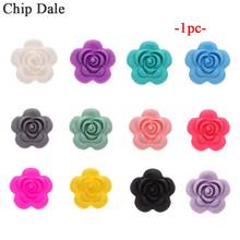 Chip Dale 1pc Silicone Rose Flower Beads Food Grade Teether DIY Nursing Sensory Chewing Toy Baby Teether Accessories 2024 - buy cheap