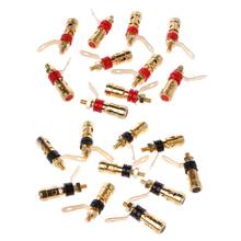 New 10PCS Brass Speaker Binding Post Spring Loaded Press Subwoofer Basket Terminal 2024 - buy cheap