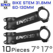 UNO Bicycle Stem 7 17 Degree Mountain Road Bike Stem Ultralight Stem 10 Pieces Handlebar Stem 31.8*60-130mm Stems Bicycle Power 2024 - buy cheap