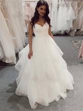 ANGELSBRIDEP милое бальное платье, свадебные платья, Vestido De Noiva, сексуальные, с открытой спиной, с оборками, длиной до пола, вечерние свадебные платья, хит продаж 2024 - купить недорого
