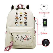 Girls Backpack School Bags for Women Kpop Stray Kids School Backpack Girls Korean Book Bag USB Charging Teenager SchoolBag 2024 - buy cheap