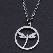 Dragonfly Stainless Steel Charm Necklace for Women Fashion Jewelry Necklaces Dainty Steel Necklaces Wholesale Dropshipping 2024 - buy cheap