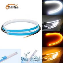 OKEEN 2x Ultrafine 30cm 45cm 60cm DRL Flexible LED Tube Style Turn Signal Lamps Daytime Running Lights Tear Strip Car Headlight 2024 - buy cheap