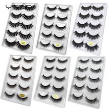 YSDO 5 Pairs False EyeLashes 3D Mink EyeLashes Natural Hair Long Volume Lash Dramatic Fluffy MakeupLashes Thick Fake EyeLashes 2024 - buy cheap