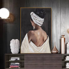 Carteles de chica africana con flores, pintura decorativa, impresiones en lienzo, imágenes artísticas de pared modernas para sala de estar, decoración moderna del hogar 2024 - compra barato