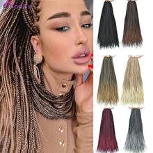 Chorliss Box Braids Crochet Hair Extensions Ombre Braiding Hair Bulk Crochet Braids Blonde Grey Bug Synthetic Hair Extensions 2024 - buy cheap