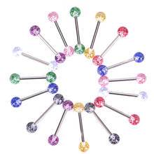 8PCS/Set Soft Acrylic Barbell Sex Tongue Piercing Tongue Rings Flashing Powder Surgical Steel Nipple Ring Ear Body Jewelry 2024 - buy cheap