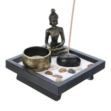 Buddha Zen Garden Sand Kit Yoga Meditation Relax Spiritural Decor Buddha Tealight Incense Holder Craft Ornament Gift Home Decor 2024 - buy cheap