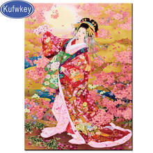 Full Square 5D DIY Diamond Painting Japanese woman Kabuki 3d Diamond Embroidery,Cross Stitch diamond Mosaic teenage girl 2024 - buy cheap