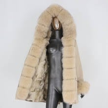 BLUENESSFAIR 2020 Waterproof Parka Winter Jacket Women Real Fur Coat Natural Fox Raccoon Fur Streetwear Thick Warm Outerwear New 2024 - buy cheap