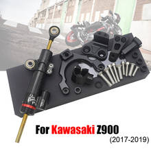 Kit de montagem de estabilizador de direção para motocicleta, suporte de liga de alumínio cnc para kawasaki z900 2017 a 2019 2024 - compre barato