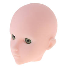 Ooak menina boneca articulada cabeça em branco escultura esculpir com olhos verdes para 1/6 bjd boneca, msd acessório 2024 - compre barato