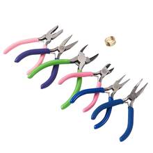 6pcs/set Carbon Steel Jewelry Pliers Flat Nose Pliers & Bent Nose Pliers & Round Nose Pliers & Side Cutting Pliers Brass Rings 2024 - buy cheap