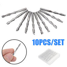 10Pcs Milling Cutter 3.175mm Shank 2 Flutes Spiral Router Bits Tungsten Steel For Wood PVC Engraving Cutters CNC End Mill Tools 2024 - buy cheap