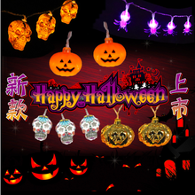 1.5M 3M 6M Led Halloween Pumpkin Ghost Skeletons Bat Spider Led Light String Festival Bar Home Party Decor Halloween Ornament 2024 - buy cheap