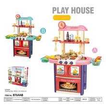 Christmas gift 51PCS/SET Baby ChIld Kid Girls Pretend play Kitchen Toys 85cm Simulation Kitchen Water Sound Light Cooking Toys 2024 - buy cheap