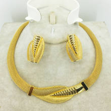 O novo conjunto de joias fashion mais brilhante de ouro estilo dubai, joias femininas para festas de aniversário e viagens de aniversário 2024 - compre barato