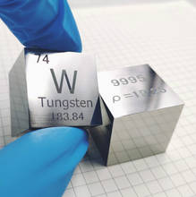 99.95% High Purity Tungsten Metal Mirror polished  Element Cube 25.4mm Metal Density Cubes Carved Element Periodic Table Cub 2024 - buy cheap
