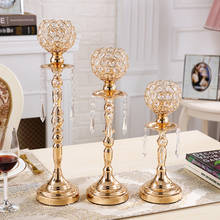 Decorative Luxury Creative Simple Gold Candle Holders Glass Lantern Wedding Centerpiece Candlesticks Gold Home Decor 2020 New 2024 - buy cheap