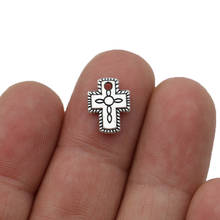 JAKONGO Tibetan Silver Plated Cross Charms Pendants for Jewelry Making Bracelet DIY Findings 12x9mm 20pcs 2024 - buy cheap