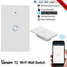 Sonoff T2 Smart Wifi Wall Switch Wireless Remote Light Relay App Touch Control Wifi Smart Switch Work With Google Home Alexa 2024 - buy cheap