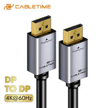 CABLETIME-Cable DisplayPort 8K, 4K, 60Hz, macho a DP1.2, DP1.4, DP, video Audio, Cable Displayport de 2M para proyector HDTV PC C247 2024 - compra barato