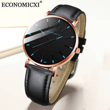 Fashion Relogio Masculino 2020 Men Watches Minimalism Ultra thin Simple Male Mesh Belt Quartz Watch Business Stainless Steel 2024 - buy cheap