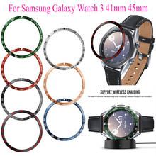 Novo anel moldura de metal estilo quadro caso capa protector para samsung galaxy assista 3 41mm 45mm assista anel anti risco proteção 2024 - compre barato