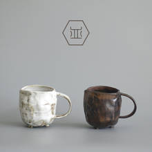 Caneca de grés artesanal japonês criativo copo de leite copo de água personalização copo de cerâmica retro com copo de café 2024 - compre barato