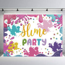 BEIPOTO Slime Theme Party Backdrop Glitter Colorful Splatter Girl Baby Shower Birthday Photography Background Banner studio B363 2024 - buy cheap