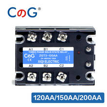 CG 120A 150A 200A AA trifásico SSR Control de CA disipador de calor de CA relé de estado sólido SSR AC a AC relé de estado sólido trifásico 2024 - compra barato