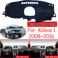 Para renault koleos 1 2008 samsung 2016 samsung qm5 anti-deslizamento esteira painel capa almofada pára-sol dashmat acessórios 2010 2012 2013 2015 2024 - compre barato