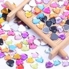 Heart Shape 8mm 5000pcs Acrylic Rhinestones Flat Back And Facets Many Colors For Nails Art Glue On Beads DIY Jewelry Making 2024 - buy cheap