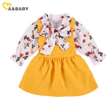 Conjunto infantil para meninas 6 meses a 5 anos, ma & baby, blusa manga longa, floral, roupas para crianças, outono 2024 - compre barato