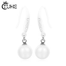 Vintage Drop Ball Earrings White Black Tassel Earrings Healthy Ceramic Earring Fashion Jewelry for Women Wedding Engagement Gift 2024 - buy cheap