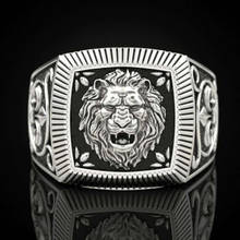 Vintage Domineering Lion Head Rings for Men Silver Color Steampunk Animal Lion King Ring Party Gothic Jewelry Gift Accessories 2024 - buy cheap