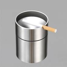 Stainless Steel Car Ashtray Smokeless Auto Cigarette Ashtray Ash Holder Creative Windproof Business Gift Car Car With Lid Ashtra 2024 - buy cheap