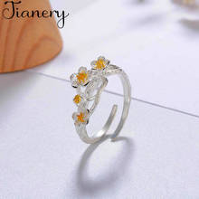 JIANERY Wholesale Silver Color Flowers Rings For Women Statement Jewelry Finger Ring anillos mujer bijoux 2024 - buy cheap