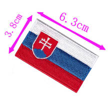 Parche bordado con bandera de Eslovaquia, emblema nacional, país de Europa, Escudo de Armas, pico, 6,3 cm de ancho 2024 - compra barato