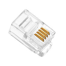 Conector de red Cat5 Cat5e RJ45 8P8C, Conector de cabeza de Cable Ethernet Modular chapado en oro, conector de red RJ45, cristal 2024 - compra barato