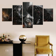 hd print Soldiers Bow to Miss 5 Pieces Wall Decor Dark Souls Game Poster Art Canvas painting dor living Home Decoration frame 2024 - buy cheap