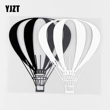 YJZT 13.6X16.2CM Car Stickers Hot Air Balloons Vinyl Decals Decor Black / Silver 10A-0116 2024 - buy cheap