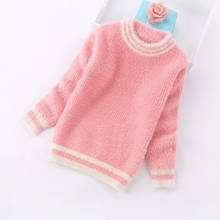 Suéter de malha de manga comprida, blusão feminino de outono para crianças meninas 2 6 7 9 anos inverno 2024 - compre barato