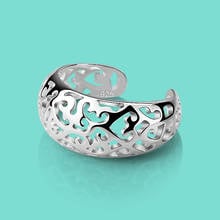 Anillo de plata 925 de estilo étnico para mujer, anillo de diseño abierto hueco, Ajuste libre, joyería de plata sólida, regalo 2024 - compra barato