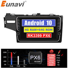 Eunavi 2 din 9" Android 9 Car Multimedia Auto Radio Stereo For 2014 2015 HONDA JAZZ FIT Right Hand Drive GPS 4G+64G no dvd bt 2024 - buy cheap