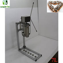Máquina de fazer churros manual vertical de 7l, máquina para fazer churros, bastão de frutas frito latina 2024 - compre barato