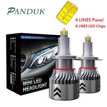 PANDUK-luces LED antiniebla para coche, 8 lados, 14000LM, H8, H11, H7, H1, H3, 9005, 9006, Chip CSP, 6000K, 12V, 2 uds. 2024 - compra barato
